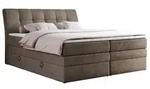 BOXSPRINGBETT GOLD-10 KING 140/200 Braun Velvet - H4