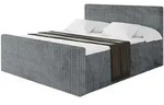 BOXBETT mit Matratze H3 und Lattenrost - TOLO-Z - 160x200 Cord - Dunkelgrau