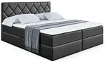 BOXBETT mit Matratze H3 und Lattenrost - CATOR - 200 x 200 Schwarz Hochglanz