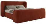 POLSTERBETT EMORA CLASSIC DUO 140/200 - Orange Pl&uuml;sch - Multipocket-Matratze