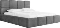POLSTERBETT Tivio mit Bettkasten, Grau Samt 200x200 cm