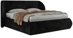 POLSTERBETT CAELA CLASSIC 140/200 - Schwarz Pl&uuml;sch - Pocket-Matratze