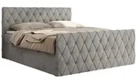 BOXBETT MIREN DUO 120/200 - Hellgrau Velvet - H4