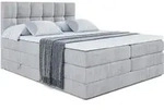 BOXSPRINGBETT RICAR KING - 160x200 - H3/H4 - Hellgrau