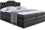 BOXSPRINGBETT VILA-1 KING - 120x200 - H3/H4 - Schwarz Hochglanz