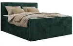 BOXSPRINGBETT TILIANO KING DUO 180/200 - Dunkelgr&uuml;n Cord - H4