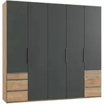 Dreht&uuml;renschrank 250cm Level, Graphit/Eiche Dekor
