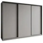 SCHWEBET&Uuml;RENSCHRANK NISSE 270/205/60 cm 3-t&uuml;rig Graphitfarben