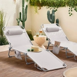 SONNENLIEGE 2er Set Beige