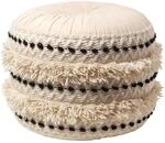 POUF Sahara schwarz-creme im Boho-Stil, 40/40/50 cm
