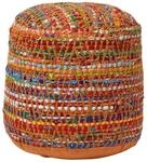 SITZPOUF rund, bunt gemustert 40/40/45 cm
