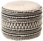POUF Priya schwarz-wei&szlig; im Boho-Stil, 40/40/50 cm
