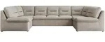 WOHNLANDSCHAFT MORBIDO U Beige Struktur