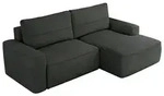 ECKSOFA BELLUNO L Dunkelgrau Strukture - Rechts