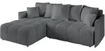ECKSOFA Ottomane links LONLI-L 251x189x68 Dunkelgrau Cord