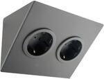 Steckdosenelement Caressi 2ST14 in schwarz