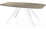 ESSTISCH Fatina rechteckig ausziehbar, Dunkelgrauer Chicago Beton 180-218/90/76 cm