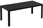 TISCH Alu WPC Esstisch Gartentisch Gartenm&ouml;bel Balkon Schwarz