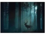 FOTOTAPETE Wald Reh Gr&uuml;n 300x210 cm