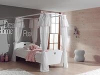 Himmelbett 90x200 Amori, Wei&szlig;