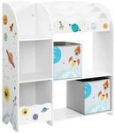 KINDERREGAL mit Buchablage und 2 Aufbewahrungsboxen
