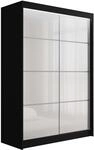 KLEIDERSCHRANK PEKA III mit LED - 120 cm - Schwarz|Wei&szlig;