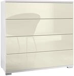 KOMMODE Pavos Creme Hochglanz