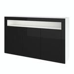 SIDEBOARD Valencia Schwarz Hochglanz / Schwarz Hochglanz