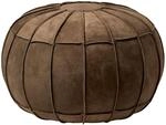 SITZPOUF rund aus Leder, 50/50/40 cm