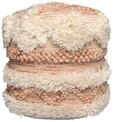 Pouf Bohist Creme, Rosa Makramee