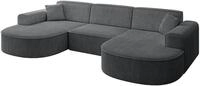 WOHNLANDSCHAFT MARI-U1 - 303x171x79 cm Dunkelgrau Cord