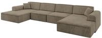 WOHNLANDSCHAFT IREA-U2-v3 - 388x171x79 cm Braun