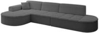 ECKSOFA Ottomane Links TARO-L2 - 328x171x79,5 cm Grau
