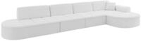 ECKSOFA Ottomane Rechts TARO-L3 - 413x171x79,5 cm Wei&szlig;