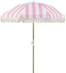 SONNENSCHIRM rosa/wei&szlig; mit Volant 150 cm Mondello
