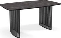 ESSTISCH Cavaro rechteckig oval ausziehbar, Marmor Schwarz 200-276/90/76 cm