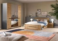 Schalfzimmer CANU 4-teilig Grau, Eiche Artisan