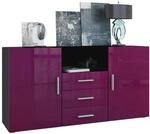 SIDEBOARD Skadu Front in Brombeer Hochglanz