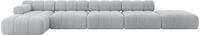 ECKSOFA modulares Sofa Lizur-L3 - 475x160x70 cm Grau Cord