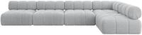ECKSOFA modulares Sofa Samaro-L3 - 380x190x70 cm Grau Cord