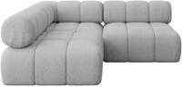 ECKSOFA modulares Sofa Samaro-L1 - 190x190x70 cm Hellgrau Boucl&eacute;