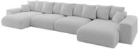 WOHNLANDSCHAFT mit Schlaffunktion ESKAR-U2-464x176x72cm Hellgrau