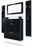 GARDEROBE Malea Fronten in Schwarz Hochglanz