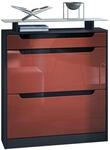 SCHUHSCHRANK Fiesta Bordeaux Hochglanz / Schwarz Hochglanz