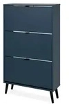 SCHUHSCHRANK blau 70 x 125 cm, Schuhkipper mit 3 Klappen