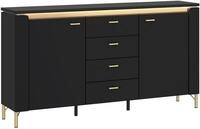 Kommode Norica Goldfarben/Schwarz B: 155,3 cm