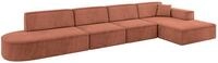 ECKSOFA Ottomane Rechts IREA-L3-v4 - 412x165x77 cm Apricot