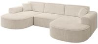 WOHNLANDSCHAFT MARI-U1 - 303x171x79 cm Beige Cord
