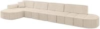 ECKSOFA Ottomane Links LIVO-L3 - 422x173x79,5 cm Beige