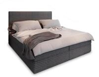 BOXBETT PISA 160x200 cm mit Matratze und Topper - Grau